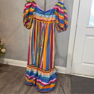 FARM Rio – Striped Scarf Maxi Ruffled Dress
Retail: $265
Size: Small